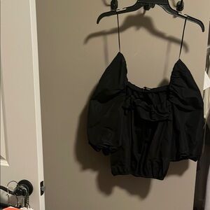 Black Off-Shoulder Blouse
